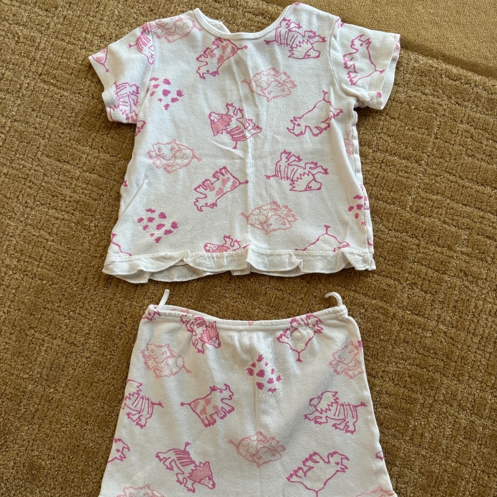 Keedo Pajamas | Size XX-Small | Pink & White
